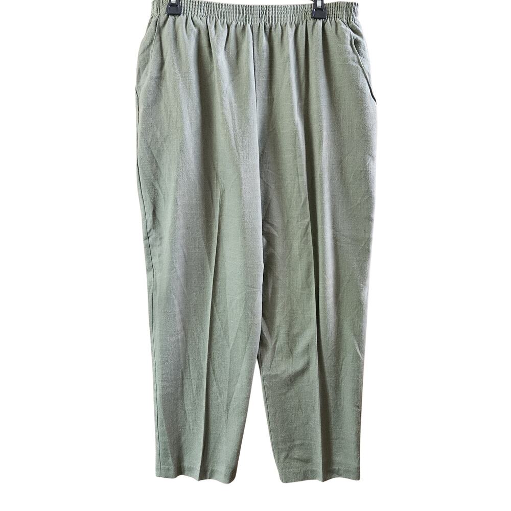 Green Polyester Dress Pants with Pockets Size Medium